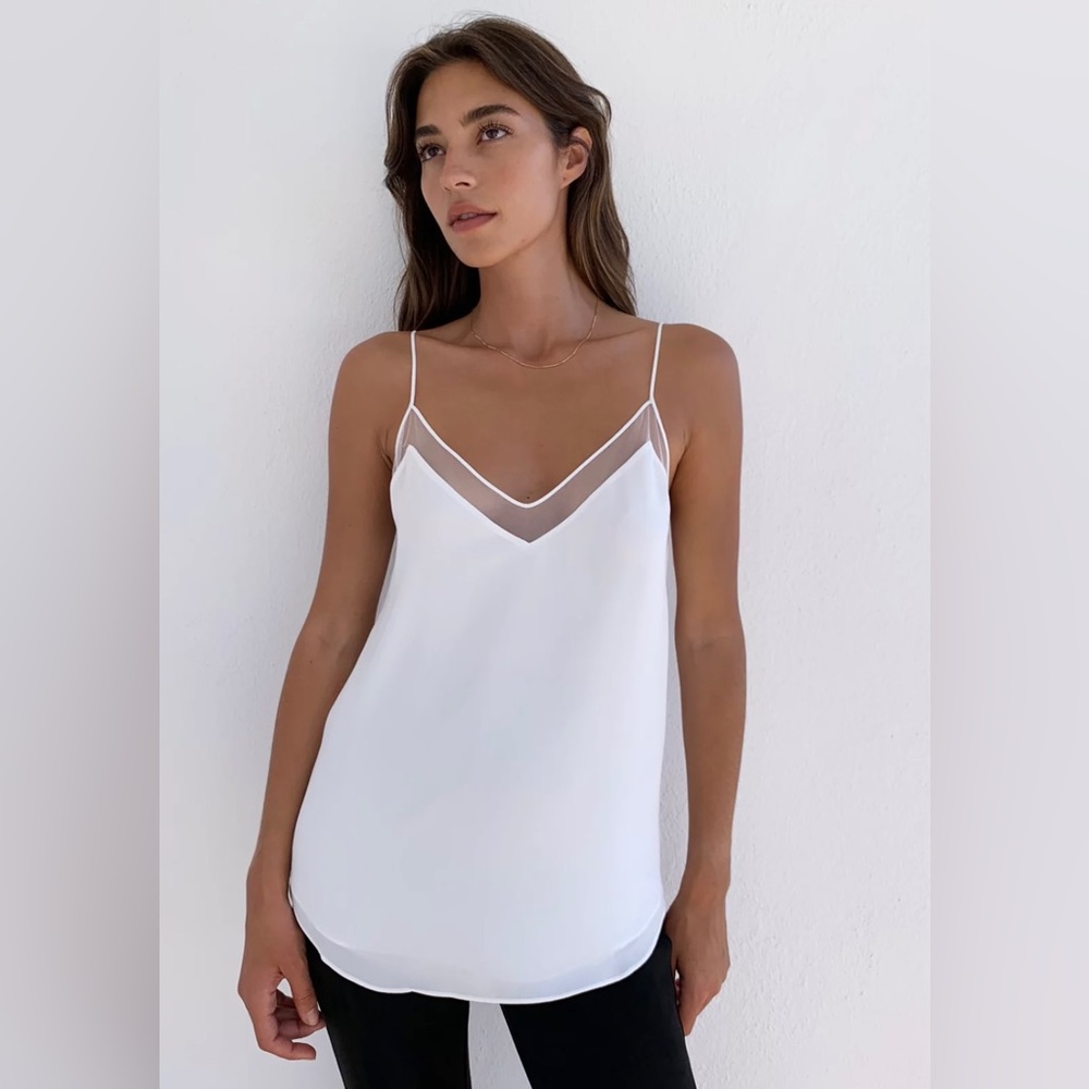 Aritzia Babaton Silk Camisole, White